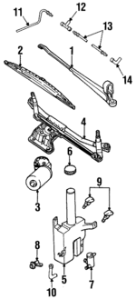 F5RZ17526A - Body: Wiper Arm for Ford: Contour | Mercury: Mystique Image