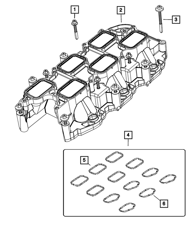 6509390AA - 3.6L Gas; Engine: Hex Flange Head Bolt, Mounting for Mopar Image