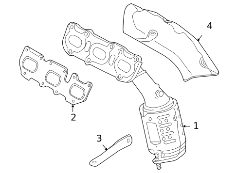 Exhaust Manifold for 2009 Hyundai Genesis #0