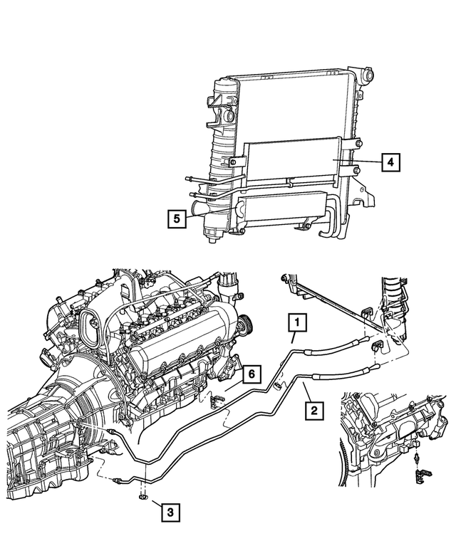 52029060AB - Cooling: Oil Cooler Tube And Hose, Pressure for Mopar Image image
