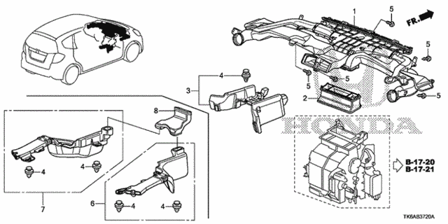 Duct for 2013 Honda Fit #0