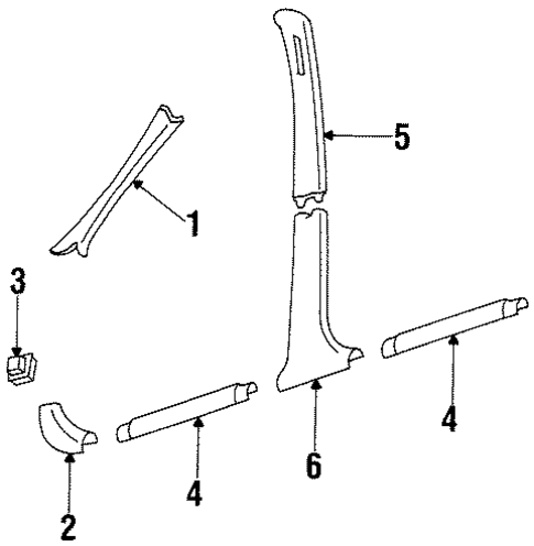 Interior Trim - Pillars for 2002 Oldsmobile Intrigue #0