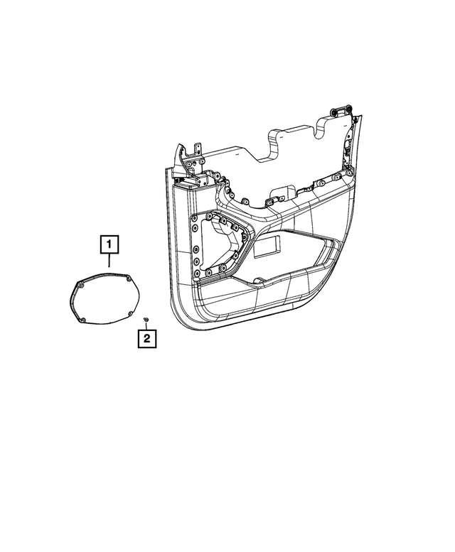 68517688AA - Electrical: Speaker, Right for Dodge: Charger Daytona | Jeep: Cherokee, Grand Cherokee, Grand Cherokee L, Grand Wagoneer, Wagoneer Image