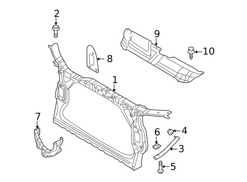 Radiator Support for 2012 Audi A4 Quattro #0