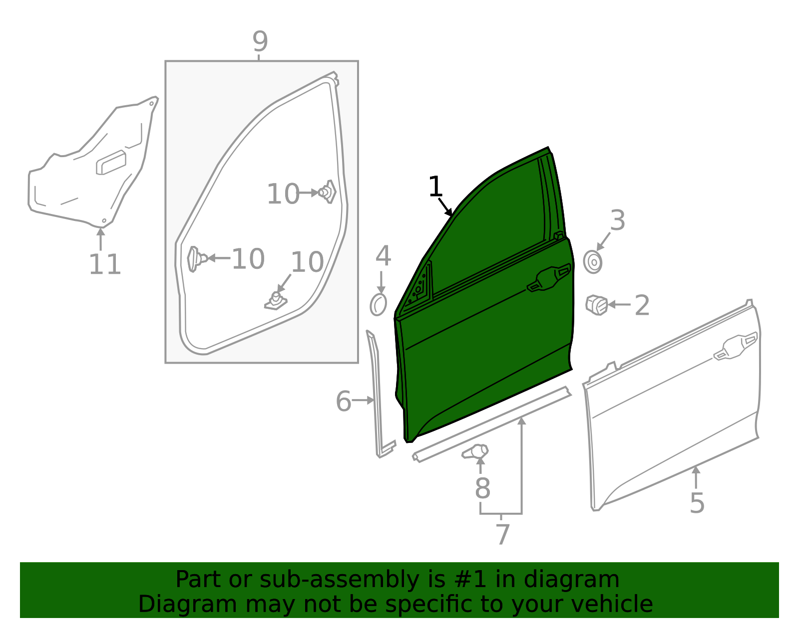 2016-2021 Honda Civic Door Shell 67010-TBA-A00ZZ | Honda Factory Parts
