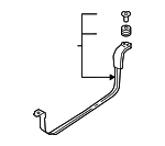 8W0201653E - Fuel System: Fuel Tank Strap for Audi: A4, A4 allroad, A4 Quattro, A5 Quattro, A5 Sportback, RS5, RS5 Sportback, S4, S5, S5 Sportback Image