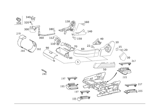 Covers and Bracket for Fire Extinguisher for 2003 Mercedes-Benz S55 AMG #0