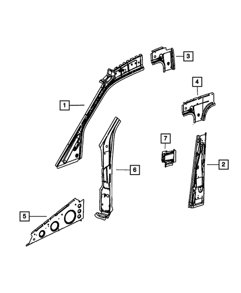 Aperture Panel and Pillar Supports for 2009 Dodge Sprinter 3500 #24