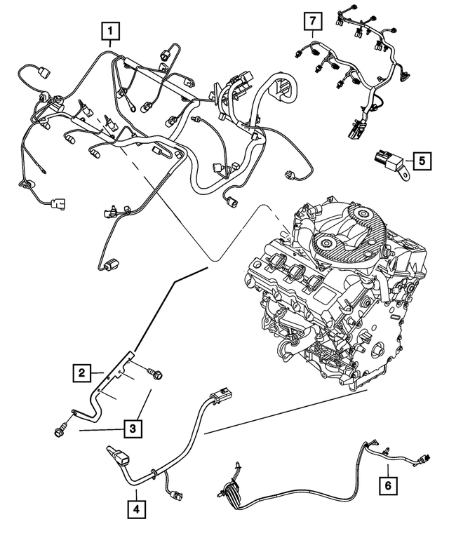 5148104AA - Electrical: Engine Wiring Bracket for Mopar Image