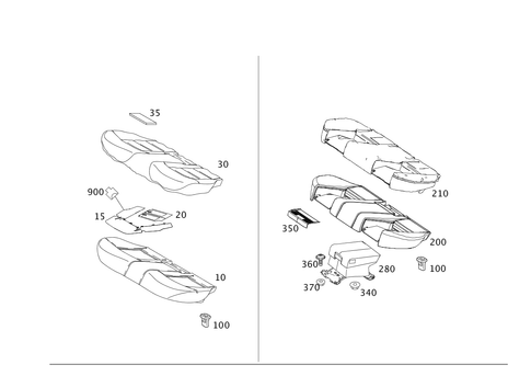 Rear Cushion for 2014 Mercedes-Benz E250 #0