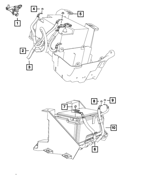 Battery, Battery Tray and Cables for 2016 Ram 3500 #10