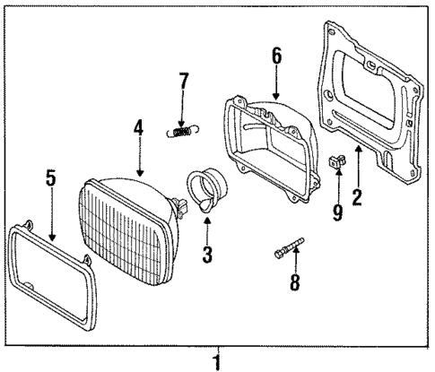 Headlamp Components for 1989 Nissan D21 #0