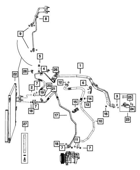 Air Conditioner and Heater Plumbing for 2013 Ram 2500 #2