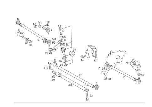 Steering Linkage for 1993 Mercedes-Benz 300CE #2