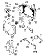 55056423AA - Cooling: Shroud Clip for Dodge: Ram 2500, Ram 3500 Image