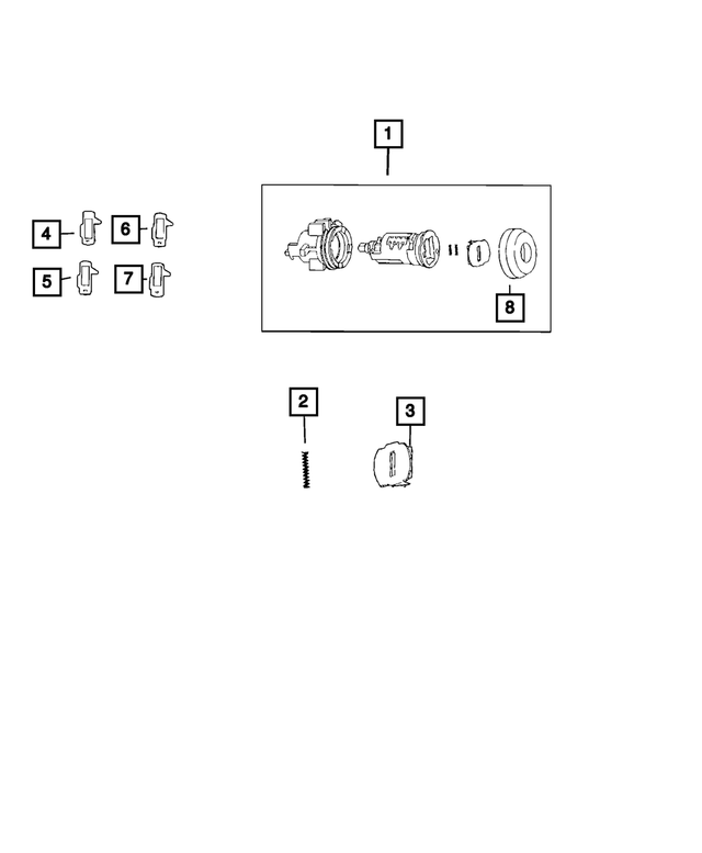 « 68085674AA – Doors, Door Mirrors and Related Parts : Barillet De Serrure De Porte Bouchon pour Mopar Image »