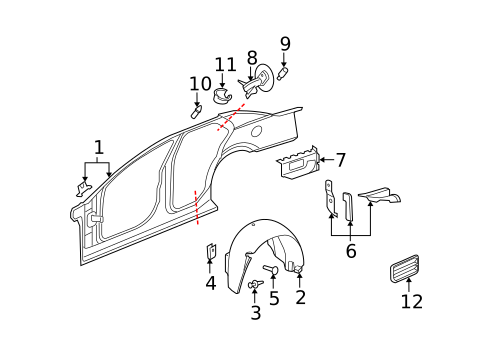 Quarter Panel & Components for 2009 Cadillac STS #0
