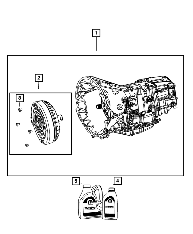 R8039218AG - 42RLE; 4-Speed; Automatic Transmission: With Torque Converter Transmission Kit for Mopar Image