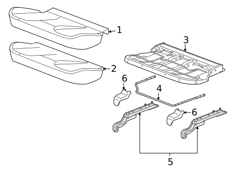 Rear Seat Components for 2015 GMC Terrain #2