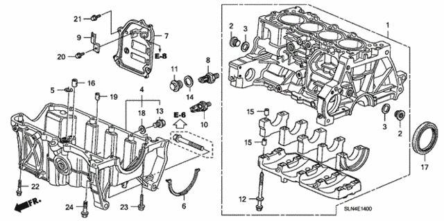 Cylinder Block - Oil Pan for 2007 Honda Fit #0