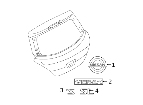 Exterior Trim - Lift Gate for 2011 Nissan Versa #0