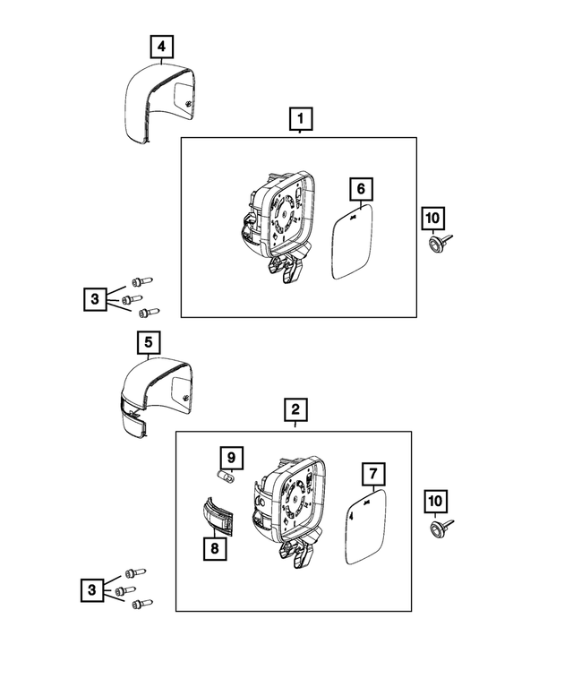 « 68348179AA – Doors, Door Mirrors and Related Parts : Direction Feu, Côté Droit pour Mopar Image »
