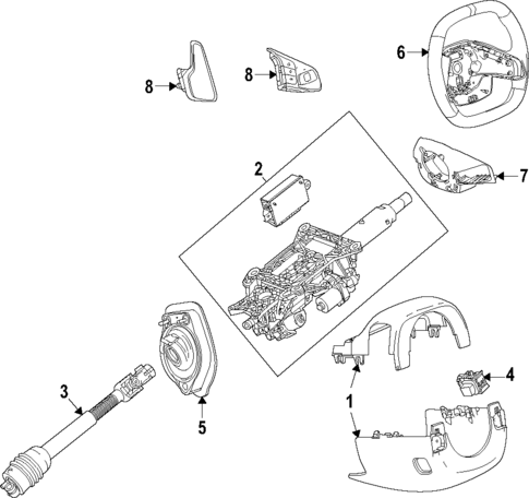 Steering Column for 2021 Chevrolet Corvette #0