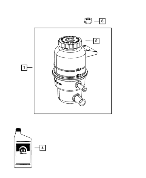 Power Steering Pump and Reservoir for 2012 Dodge Grand Caravan #1
