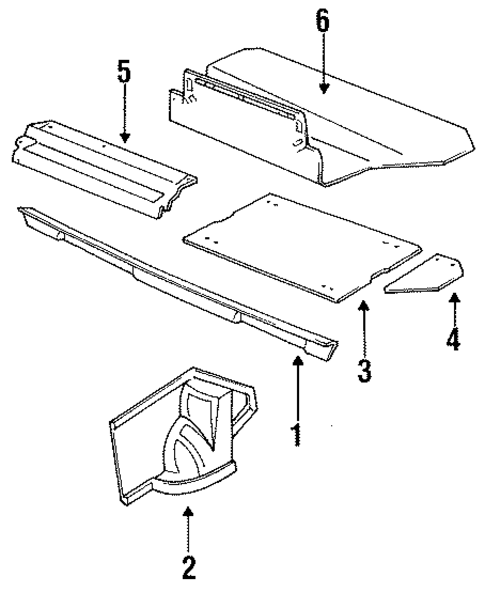 Interior Trim - Rear Body for 1994 Mercury Capri #0