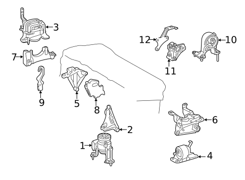 Engine & Trans Mounting for 2020 Toyota RAV4 #0