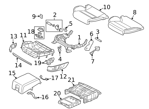 Rear Seat Components for 2009 Audi S8 #0