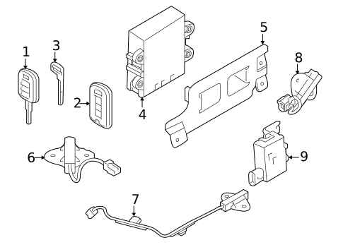 Keyless Entry Components for 2024 Mitsubishi Mirage #0