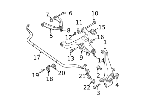 Stabilizer Bar & Components for 2010 Nissan TITAN #0