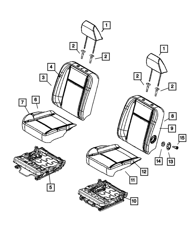 5161064AA - Interior Trim: Headrest Sleeve for Mopar Image