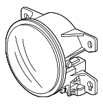 33950T20A01 - : Fog Lamp Assembly for Honda: Civic, Odyssey, Passport, Pilot, Ridgeline Image