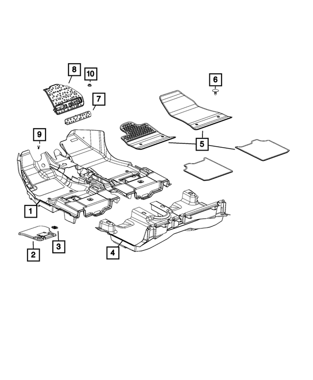 5YF99JXWAA - : Mat Kit-Floor - Complete for Mopar Image