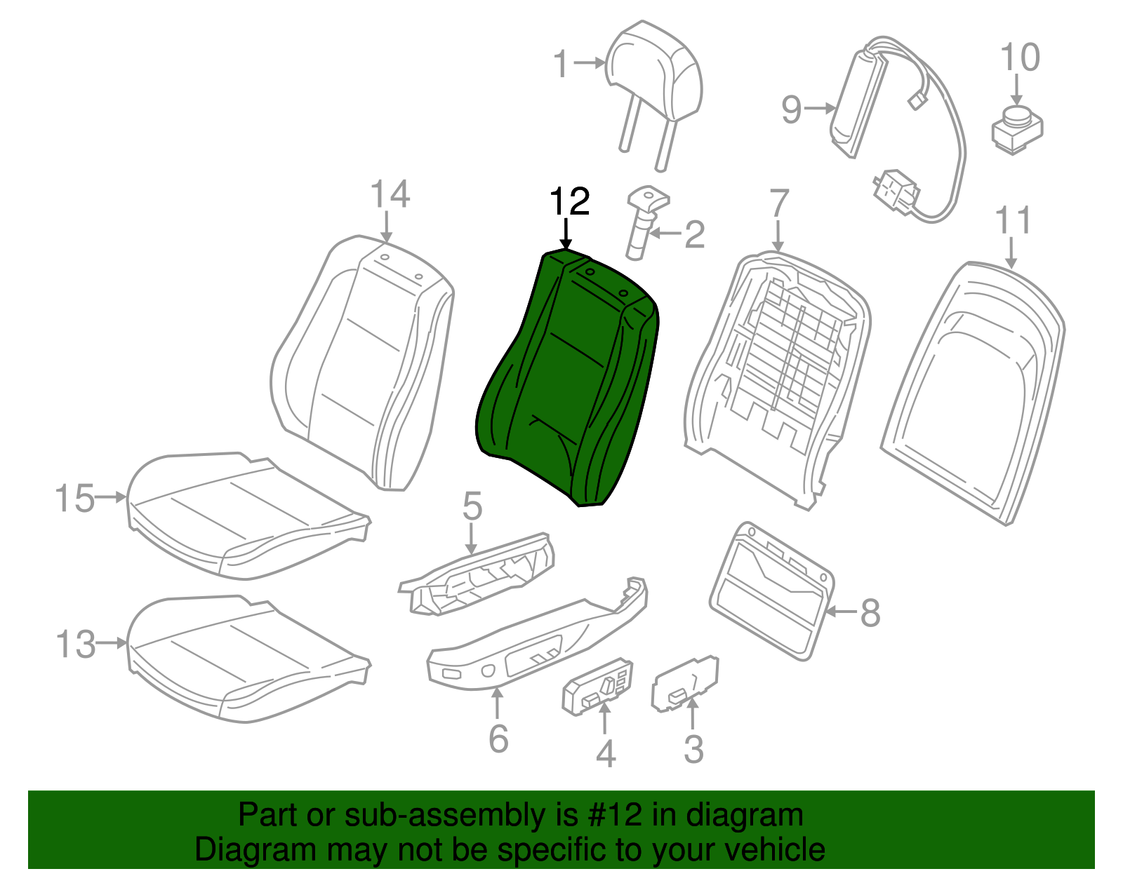 Seat Back Pad - BMW (52-10-7-240-056)