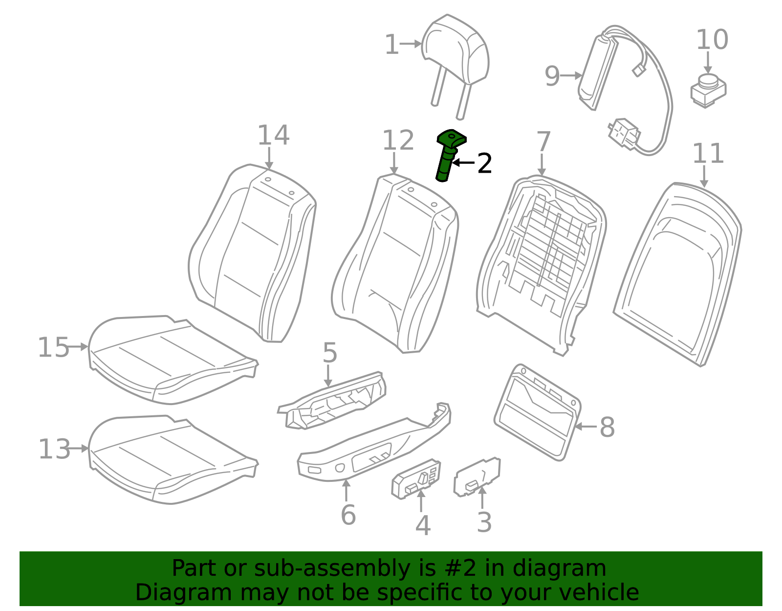 2009-2018 BMW Headrest Guide 52109180798 | OEM Parts Online