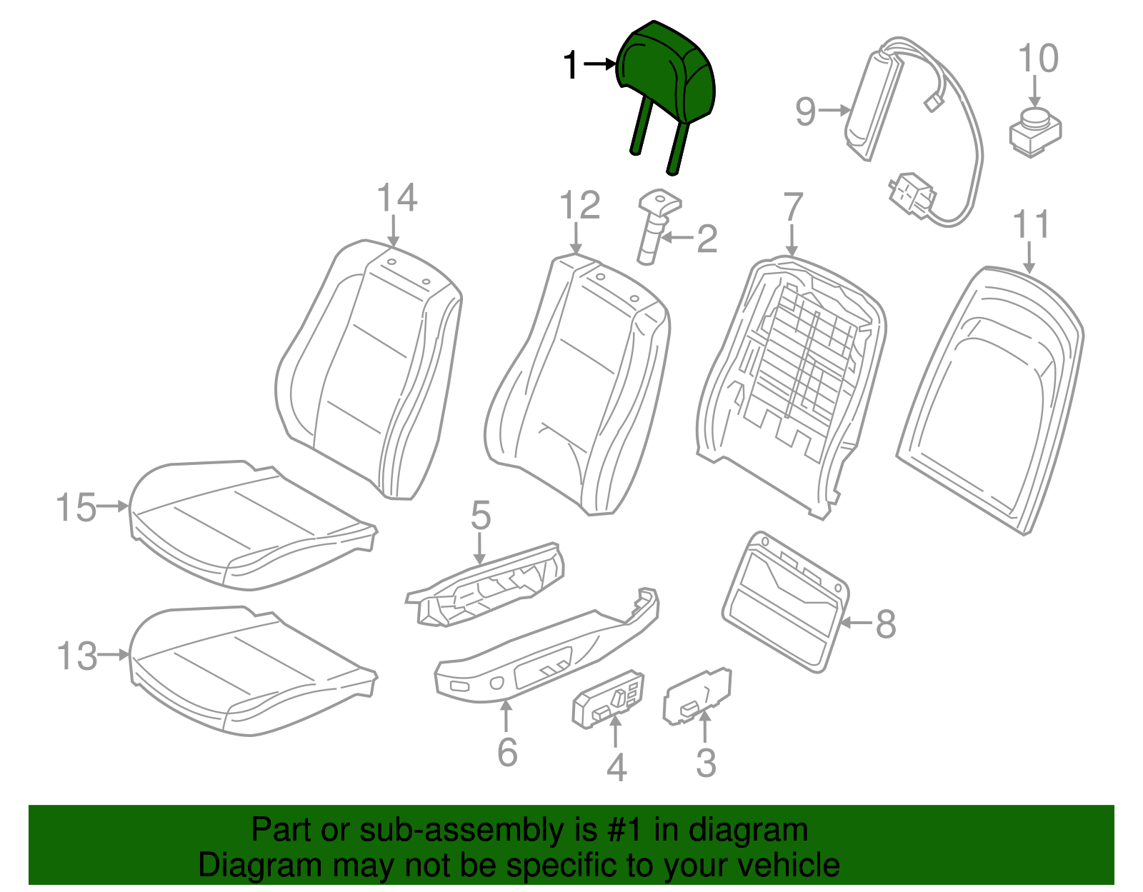 Headrest - BMW (52-10-7-211-770)