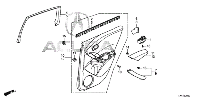 Rear Door Lining for 2017 Acura RDX #0