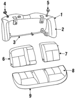 F6DZ7463804CCB - Body: Seat Cover for Ford: Taurus Image