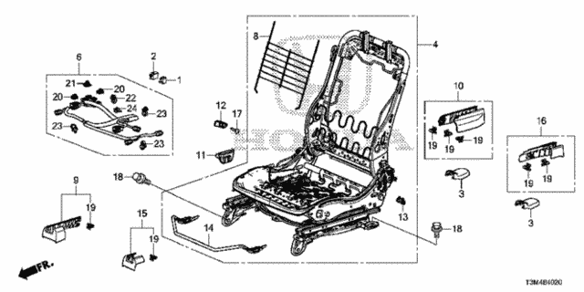 Front Seat Components (R.) for 2017 Honda Accord #0