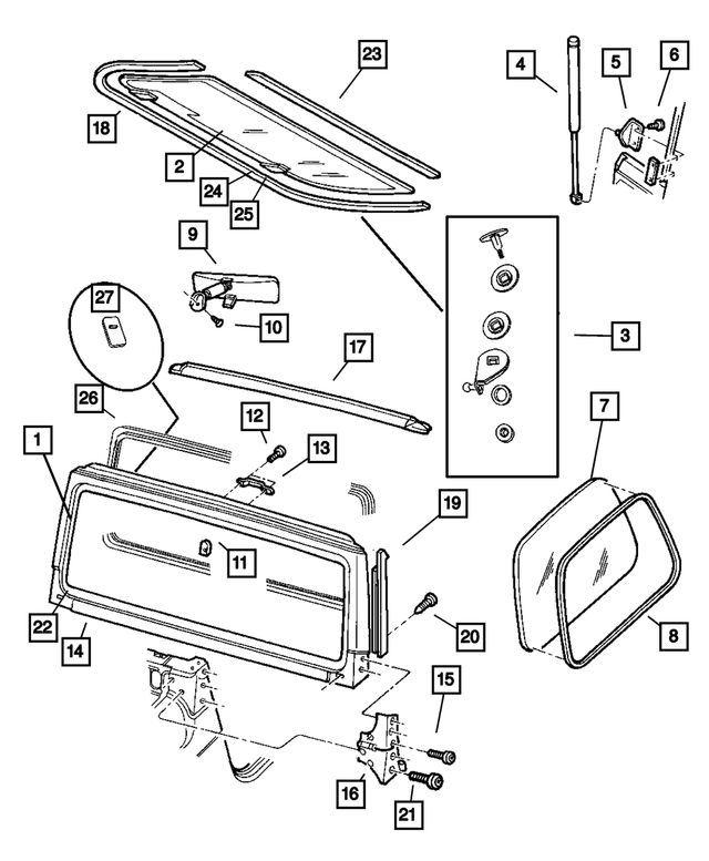 4883497AA - Body Sheet Metal Except Doors: Ballstud Bracket, Left for Mopar Image