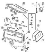 4874995AD - Body Sheet Metal Except Doors: Windshield for Mopar Image