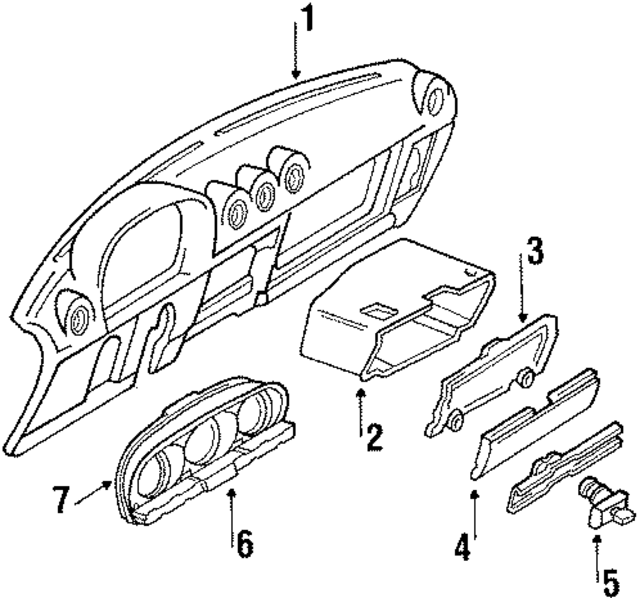 10768001989007 - Body: Glove Box Door for Mercedes-Benz Image