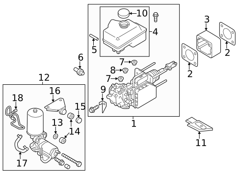 Master Cylinder - Components On Dash Panel for 2014 INFINITI QX80 #0
