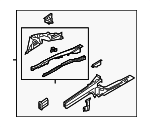 971803092YGRV - Body: Apron/Rail Assembly for Porsche Image