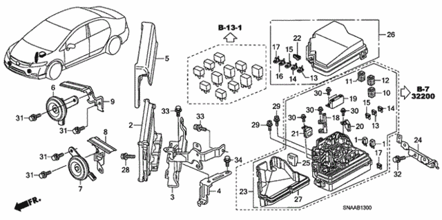 Control Unit (Engine Room) (1) for 2009 Honda Civic #0