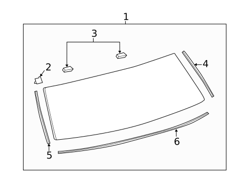 Glass - Lift Gate for 2016 Lexus CT200h #0