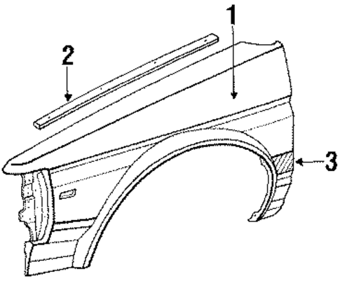 Fender & Components for 1989 Toyota Tercel #1